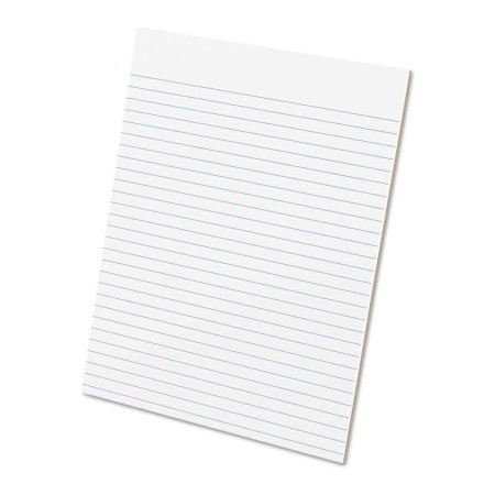 Ampad Corporation Ampad  Glue Top Rule Pads, 8-1/2" x 11", White, 50 Sheets/Pad, 12/Pack 21112